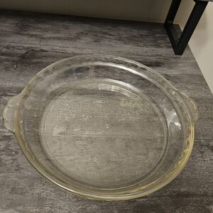 VTG Pyrex 229 Clear Glass Pie Baking Pan Dish